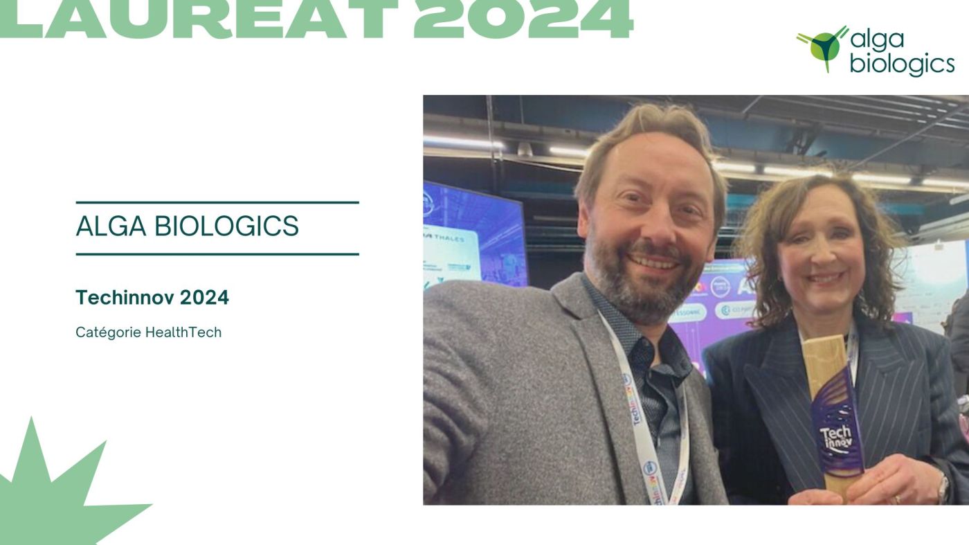 Alga Biologics, lauréate du concours Techinnov 2024 dans la catégorie Healthtech